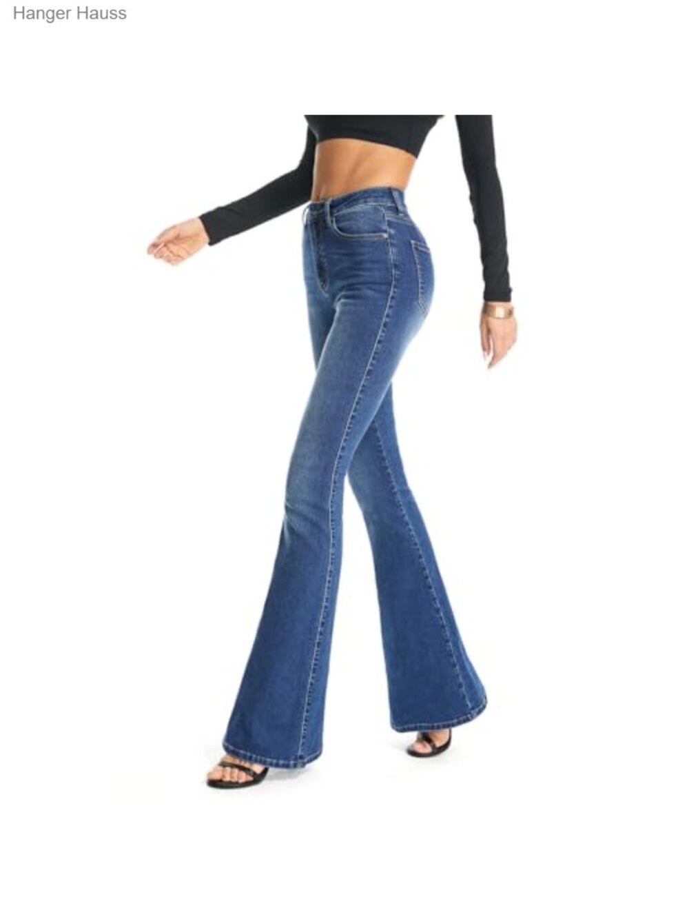 Women's Totally Shaping Curvy Stretchy Bootcut Flare Denim Jeans High Rise